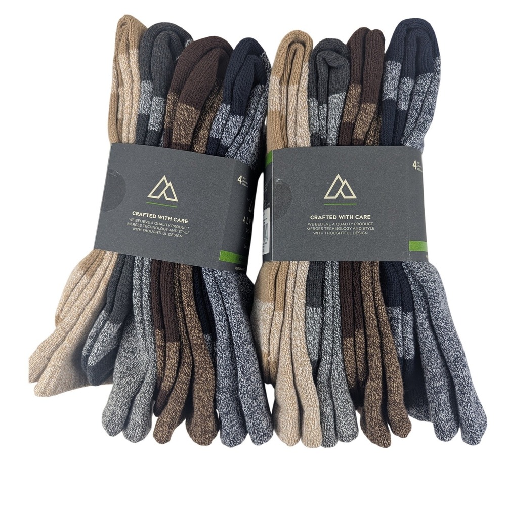 Alpine Design Mens XL 8 Pairs Hiking Socks Multi Color‎ Performance Crew Outdoor